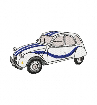 2CV Beachcomber Embroidery Design 2CV Beachcomber Embroidery Design