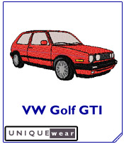 VW Golf GTI MK2 Embroidery Design