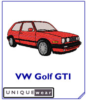 VW Golf GTI MK2 Embroidery Design VW Golf GTI MK2 Embroidery Design