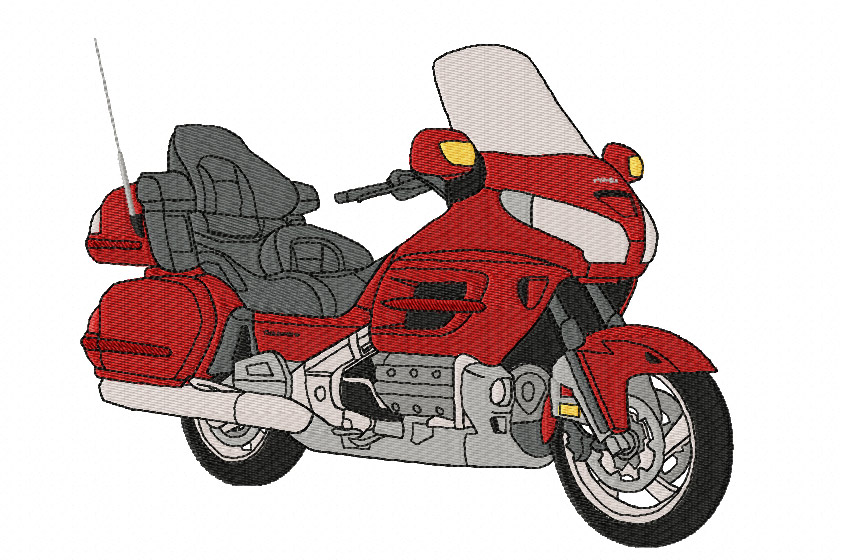 Honda GL1800 Goldwing Jacket Back Embroidery Design - Click Image to Close