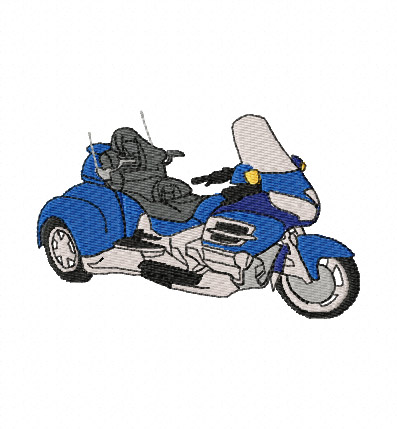 Honda GL1800 Goldwing Trike Embroidery Design