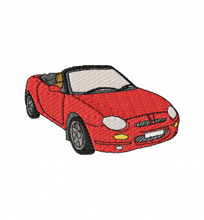 MGF Sports Car Embroidery Design MGF Sports Car Embroidery Design