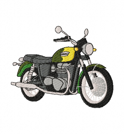 Triumph Bonneville Two Tone Embroidery Design