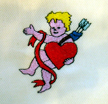Valentines Cupid Embroidery Design