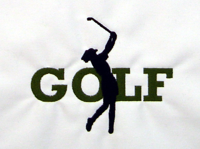 Lady Golfer Embroidery Design