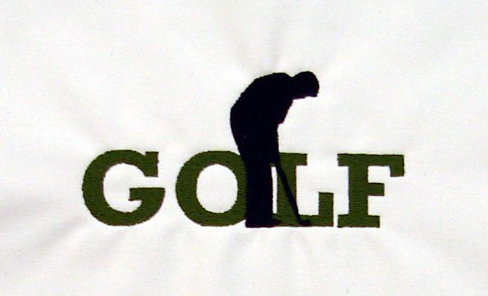 Male Golfer Embroidery Design
