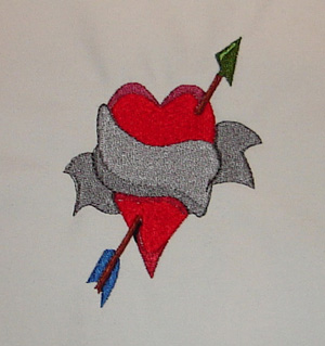 Valentines Heart Embroidery Design