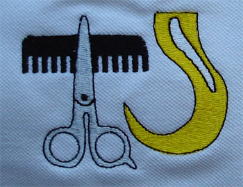 Hairdressing Embroidery Design