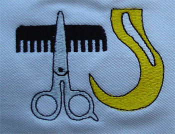 Hairdressing Embroidery Design Hairdressing Embroidery Design