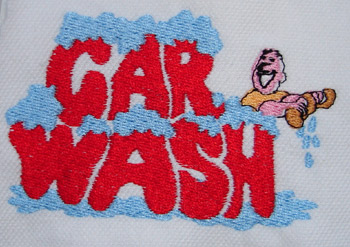 Car Wash Embroidery Design