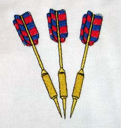 Darts Embroidery Design