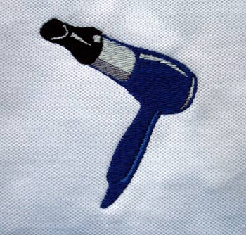 Hairdryer Embroidery Design Hairdryer Embroidery Design