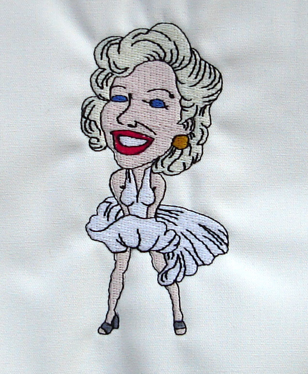 Marilyn Monroe Embroidery Design